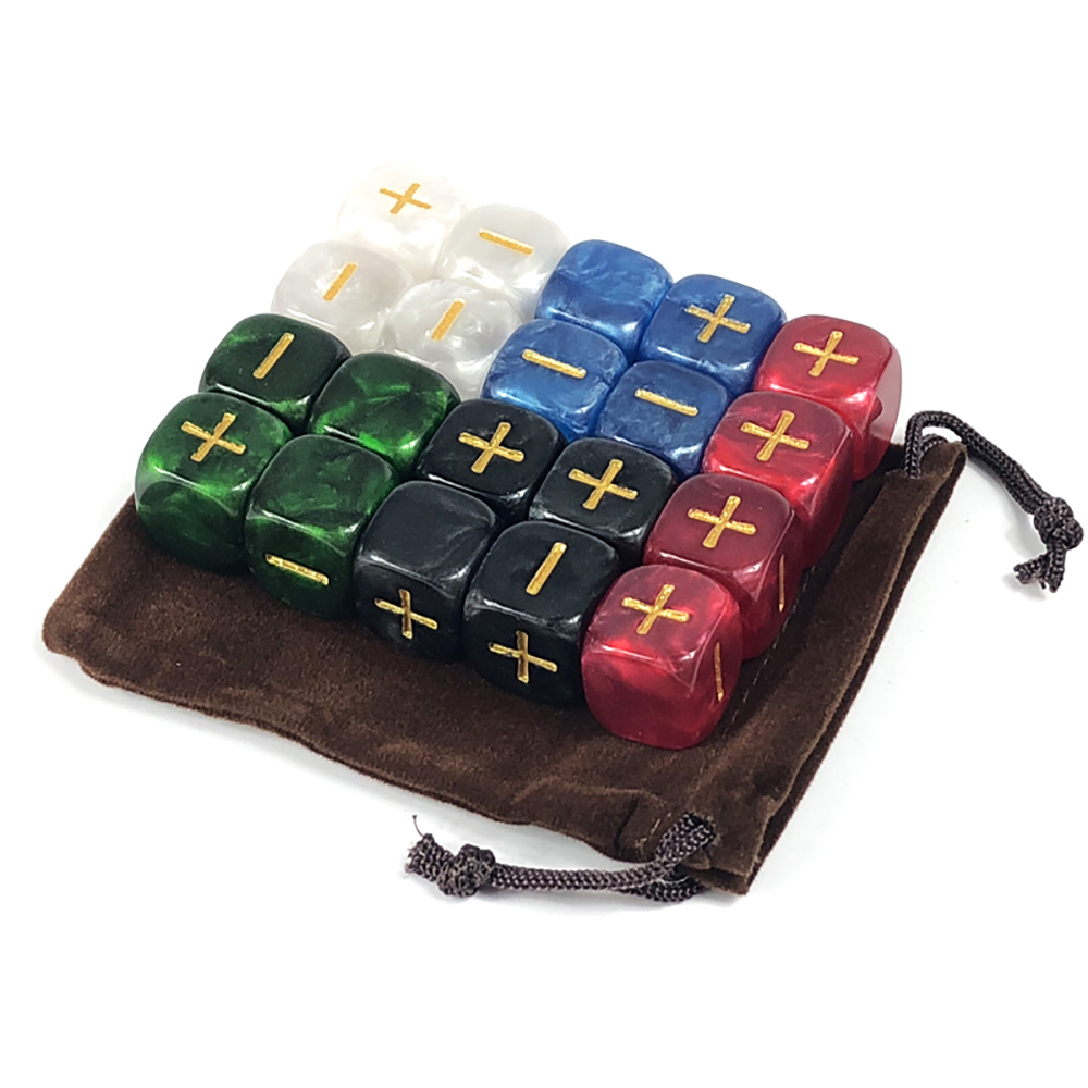 Board Game Live - Fate Dice с сумкой, 20 шт.,